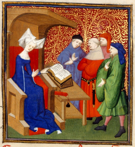Christine de Pizan in the act of disputation