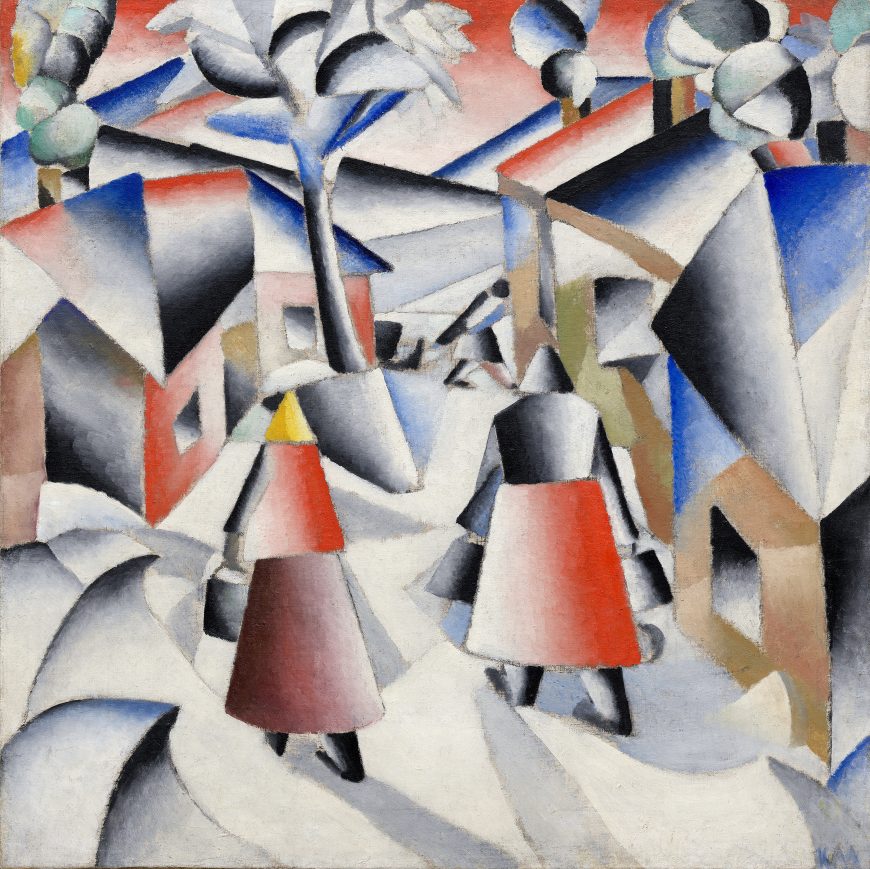 Kazimir Malevich, Morning in the Village after Snowstorm, 1912-13, oil on canvas, 80 x 80 cm (Solomon R. Guggenheim Museum, New York)