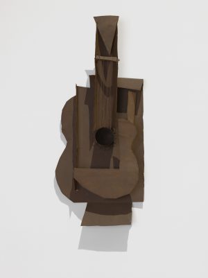 Pablo Picasso, Guitar, 1914, sheet metal and wire, 77.5 x 35 x 19.3 cm (MoMA).