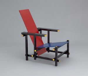 Gerrit Rietveld, Red Blue Chair, 1918-23, painted wood, 86.7 x 66 x 83.8 cm, (MoMA).