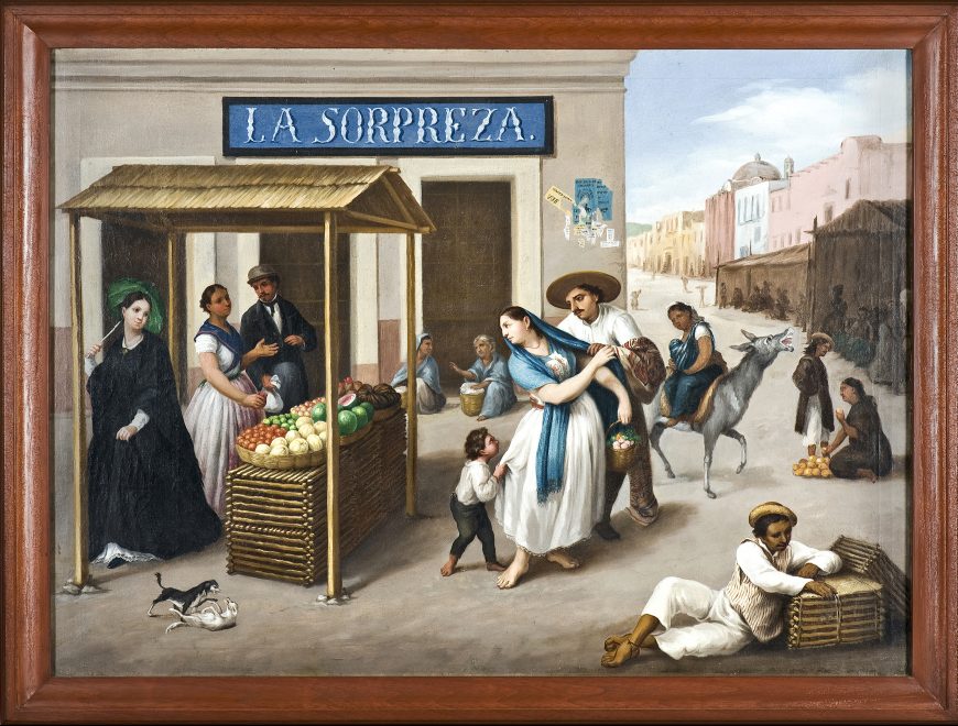 José Agustín Arrieta, La Sorpreza, 1850, oil on canvas, 69.5 x 93 cm (Museo Nacional de Historia, INAH, Mexico City).