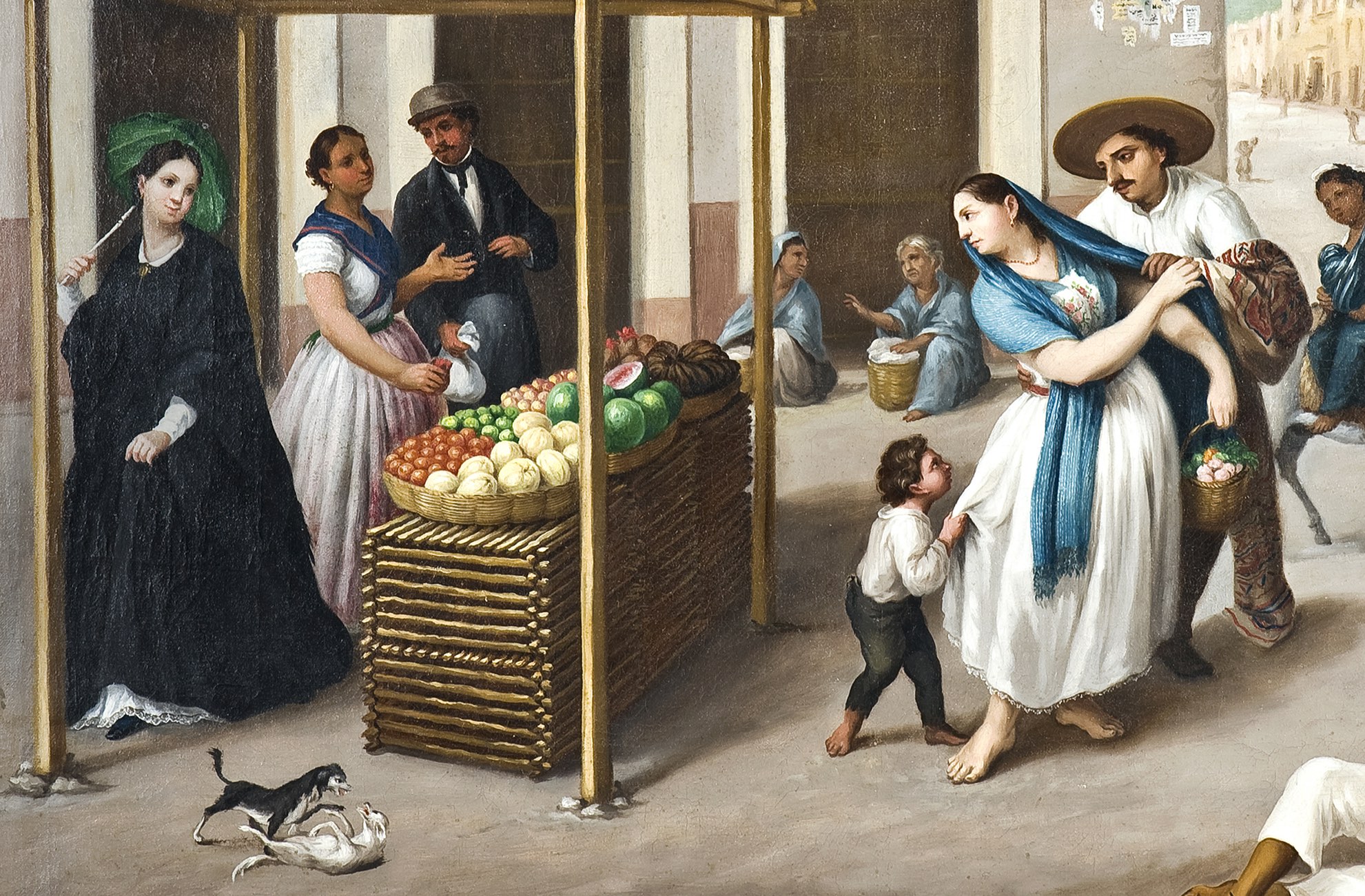 José Agustín Arrieta, La Sorpreza, 1850, oil on canvas, 69.5 x 93 cm (Museo Nacional de Historia, INAH, Mexico City).