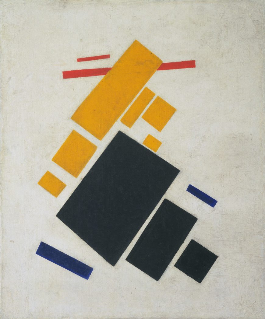 Kazimir Malevich, Airplane Flying: Suprematist Composition, 1915, oil on canvas, 58.1 x. 48.3 cm, (MoMA).