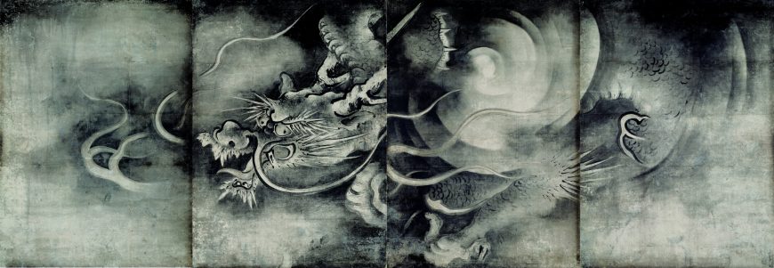 Kaihō Yūshō, Dragons and clouds, 1599, ink on paper (Ken’ninji, Kyoto, image: Japan Times) 