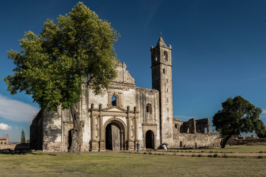 Façade of the ex-convento of Tecali de Herrera, 16th century, Puebla, Mexico