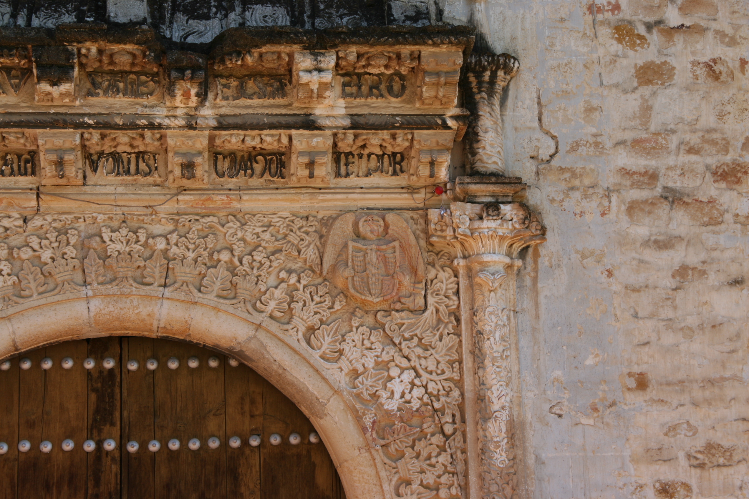 Façade of San Martin Huaquechula (detail), 16th century, Puebla, Mexico