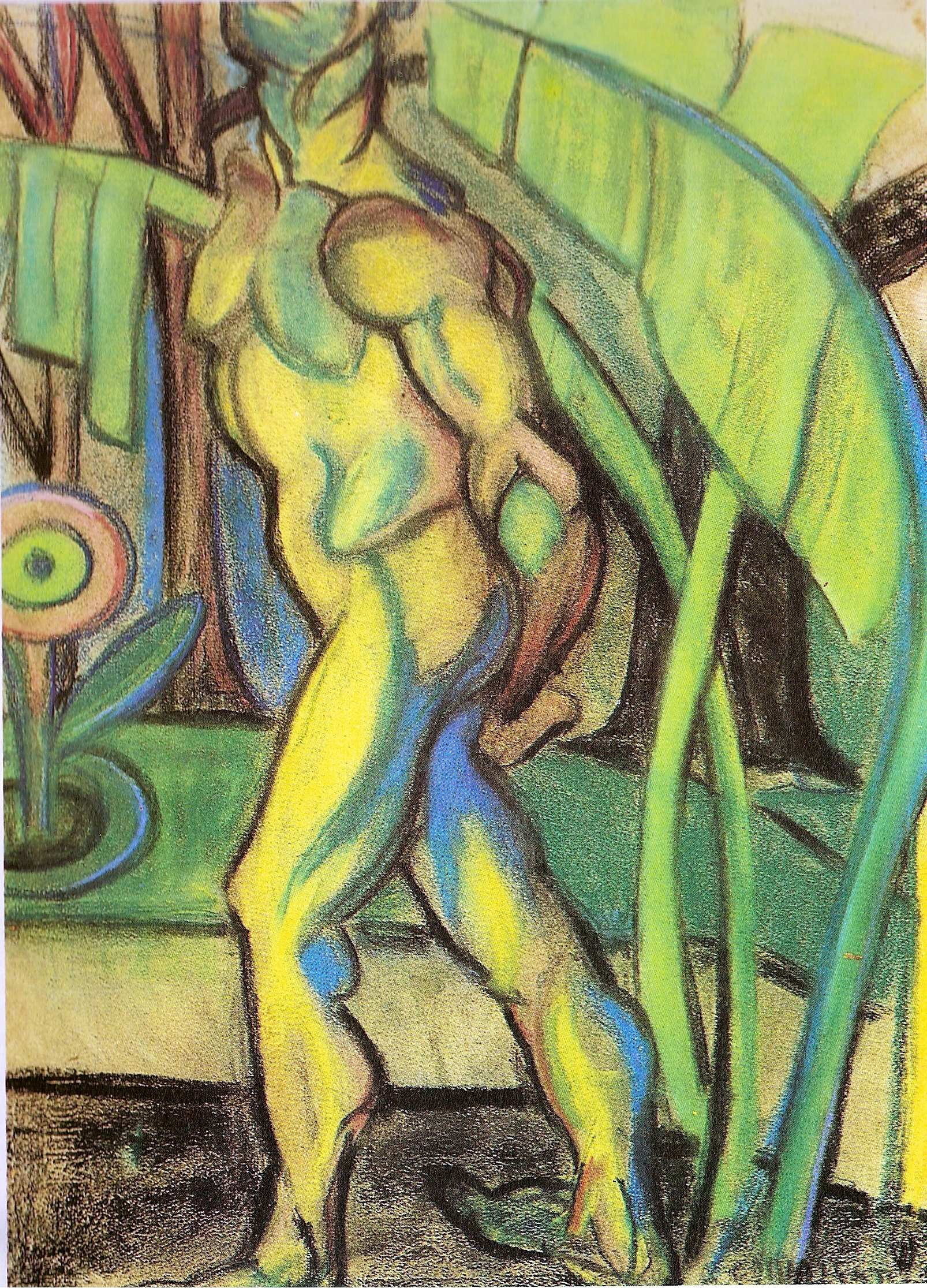 Anita Malfatti, El hombre de siete colores, 1916, carboncillo y pastel sobre papel (Museu de Arte Brasileira, São Paulo)