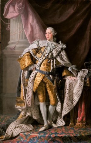 Allan Ramsay and studio, King George III in Coronation Robes, c.1765, oil on canvas, 236.2 x 158.7 cm (Art Gallery of South Australia) 