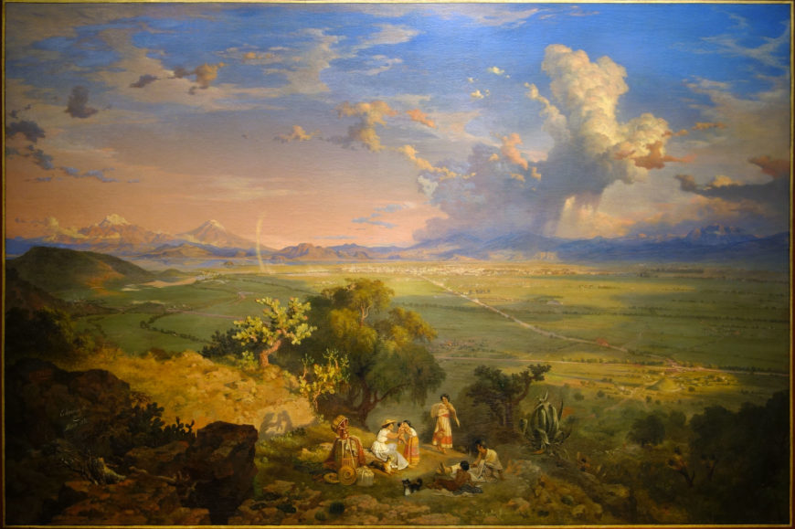 Eugenio Landesio, El valle de México desde en cerro del Tenayo, 1870, oil on canvas, 126 X 190 cm