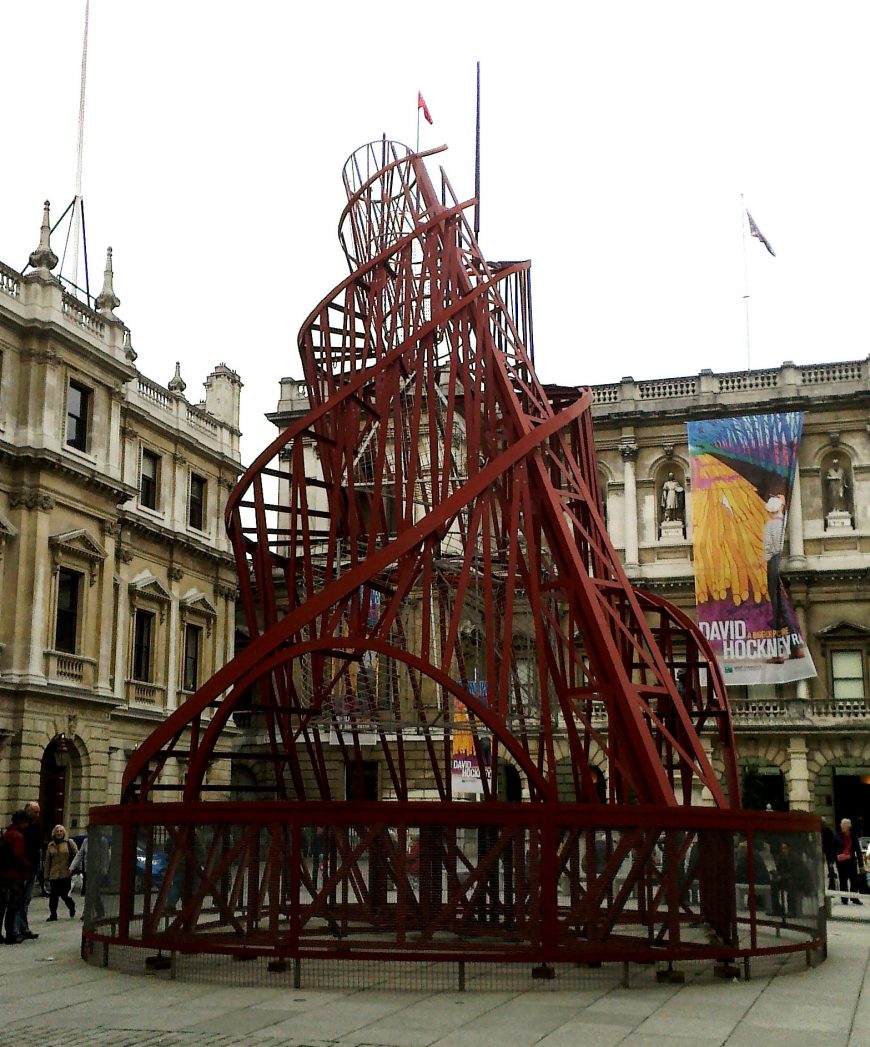 Model of Tatlin's Tower, Royal Academy, London, 27 Feb 2012 (photo: TobyJ, CC BY-SA 3.0)