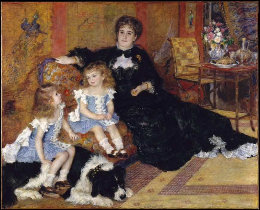 Pierre-Auguste Renoir, Madame Georges Charpentier (Marguérite-Louise Lemonnier) and Her Children, Georgette-Berthe and Paul-Émile-Charles, 1878, oil on canvas (153.7 x 190.2 cm) (The Metropolitan Museum of Art)