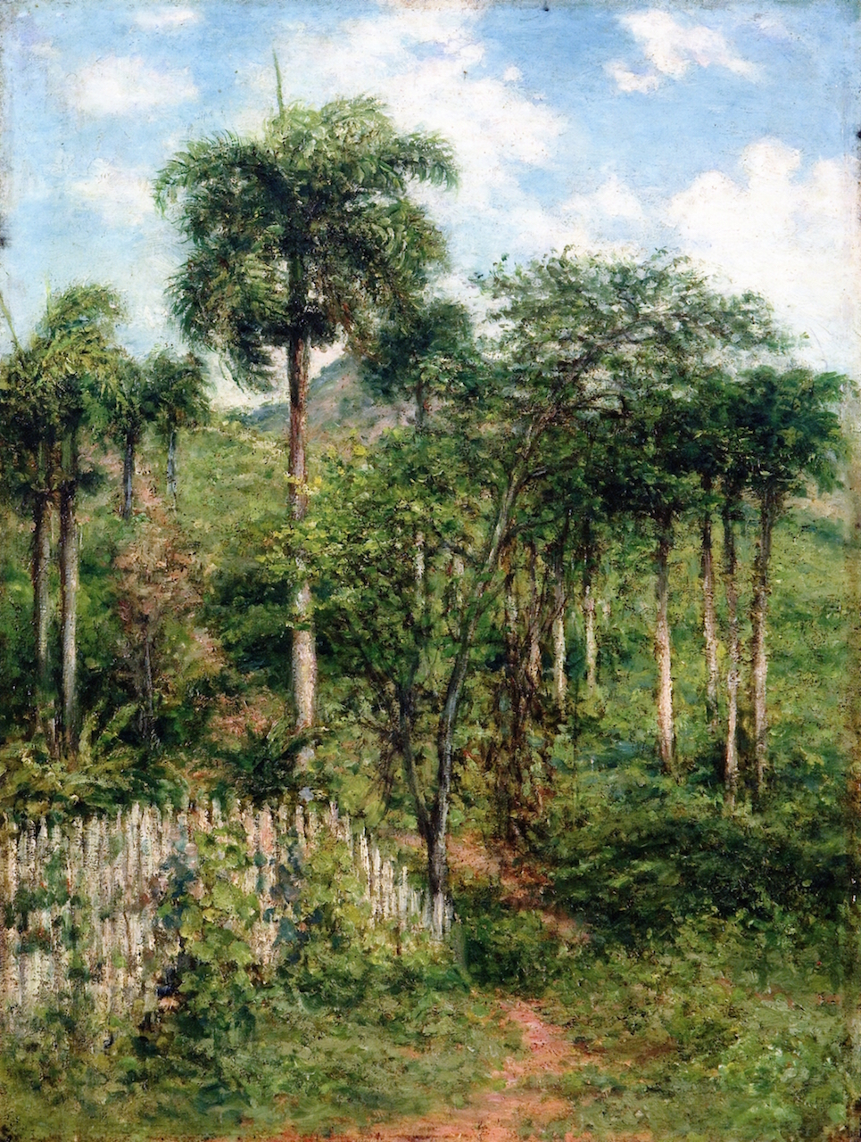 Francisco Oller, Landscape with Royal Palms, c. 1897, oil on canvas, 46.9 x 34.9 cm (Ateneo Puertorriqueño)