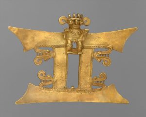 Diquís artist, Bat-Nosed Figure Pendant, 13th–16th century, gold, Costa Rica (The Metropolitan Museum of Art)
