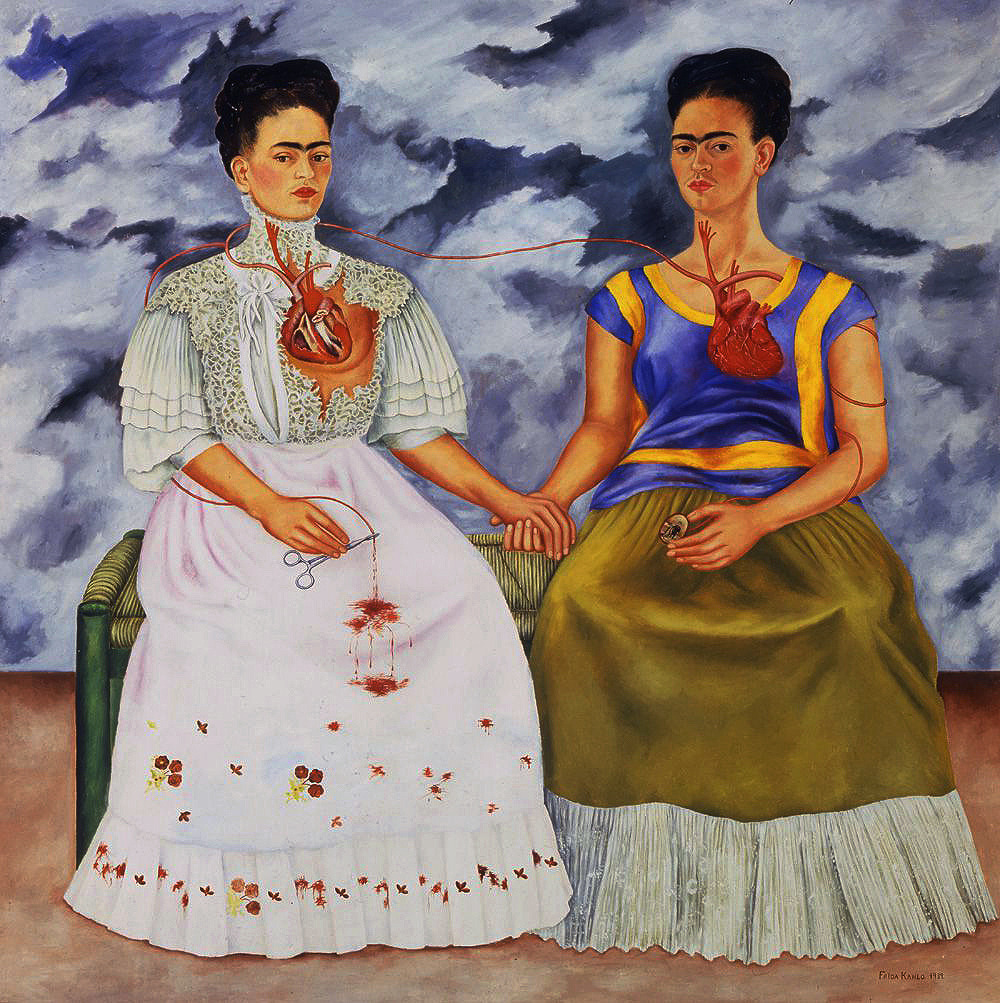 frida kahlo self portrait on the border