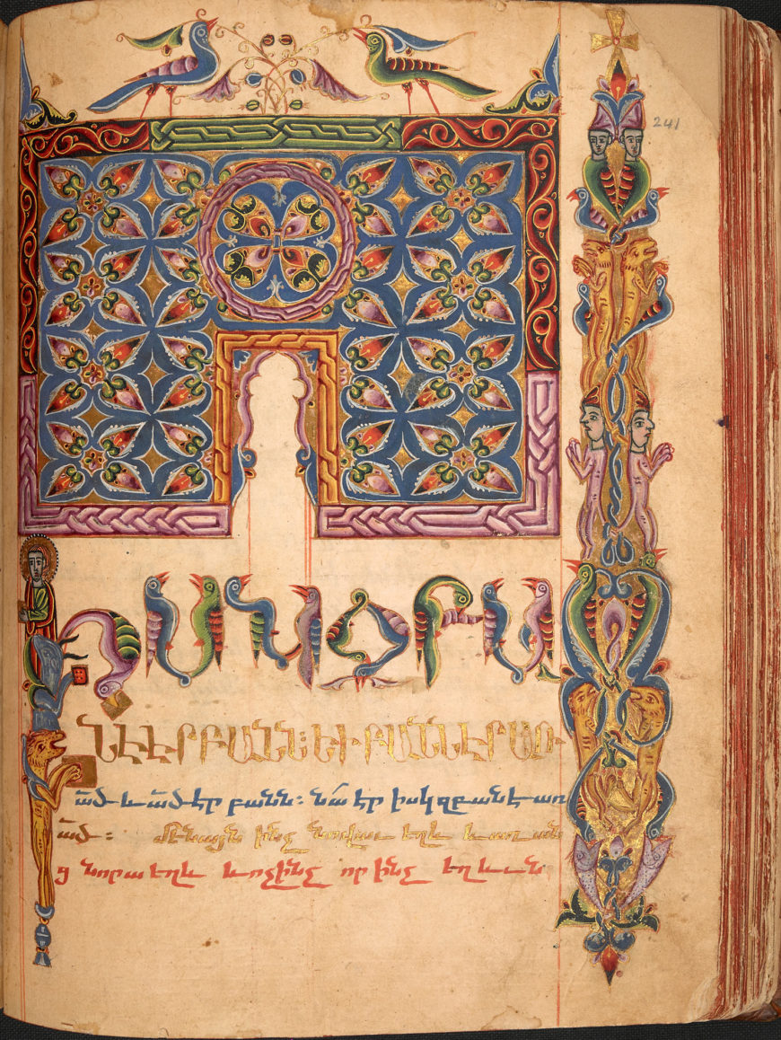 The opening of St John’s Gospel, from an early 17th-century Armenian Gospel book (British Library)