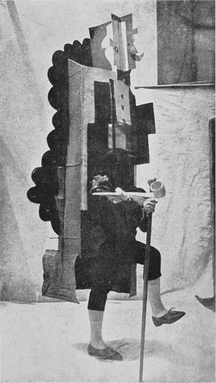 Photograph of Picasso costume for Parade, 1917