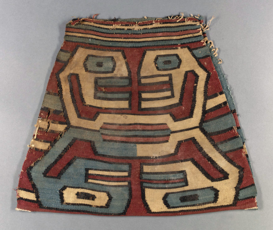Nasca textile bag with abstract design, perhaps serpents, 7th century (The Metropolitan Museum of Art)
