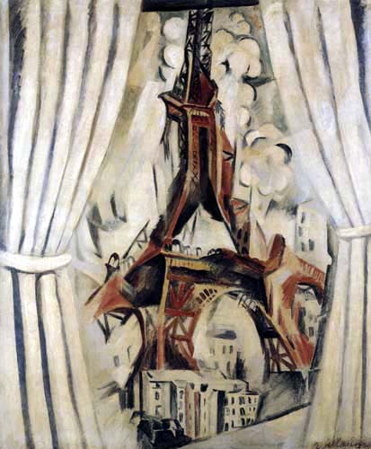 Robert Delaunay, The Tower with Curtains, 1910, oil on canvas, 116 x 97 cm (Kunstsammlung Nordrhein-Westfalen, Dusseldorf)