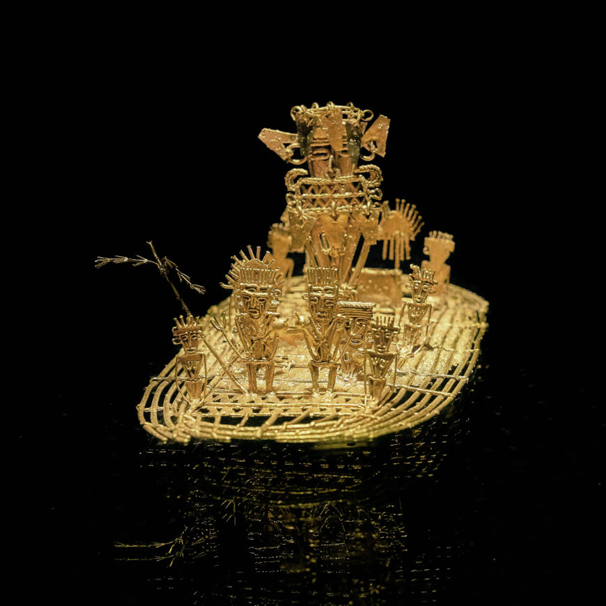 Muisca Raft, 600–1600, cast gold alloy, Museo del Oro (Gold Museum), Bogotá, Colombia (photo: Pedro Szekely, CC BY-SA 2.0)