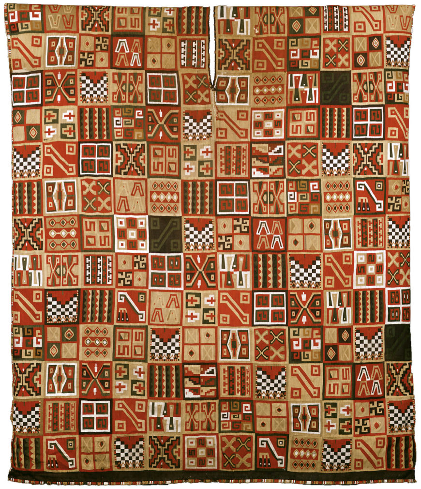 All-T’oqapu Tunic, Inka, 1450–1540, camelid fiber and cotton, 90.2 x 77.15 cm (Dumbarton Oaks, Washington D.C.)