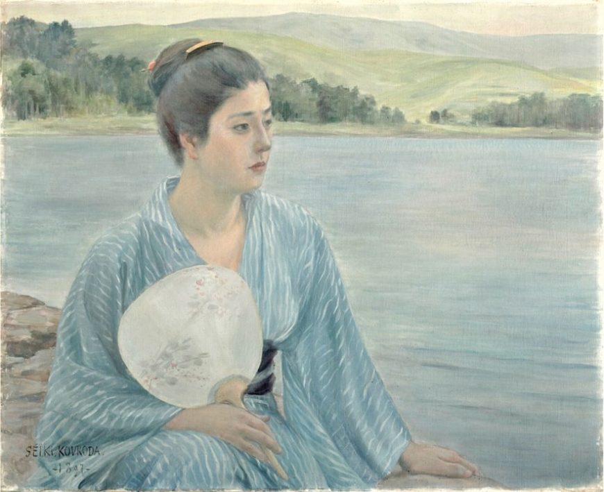 Kuroda Seiki, Lakeside, 1897, oil on canvas, 69 x 84 cm (Important Cultural Property, Tokyo National Museum) 