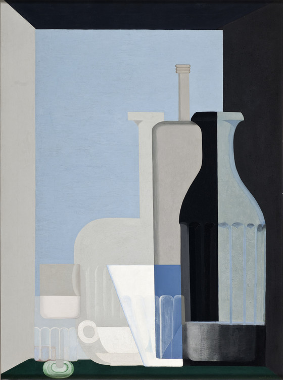 Amédée Ozenfant, Still Life with Bottles, 1922, oil on canvas, 51 1/8 x 38 1/4 inches (Los Angeles County Museum)