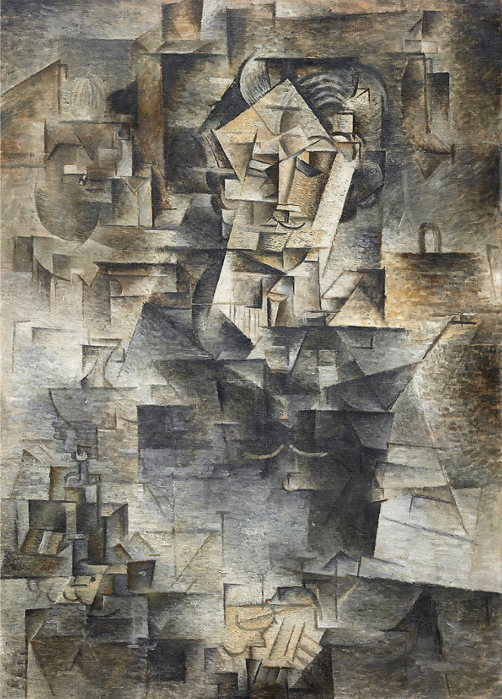 Pablo Picasso, Daniel-Henry Kahnweiler, 1910, oil on canvas, 39 9/16 x 26 9/16 inches (Art Institute of Chicago)