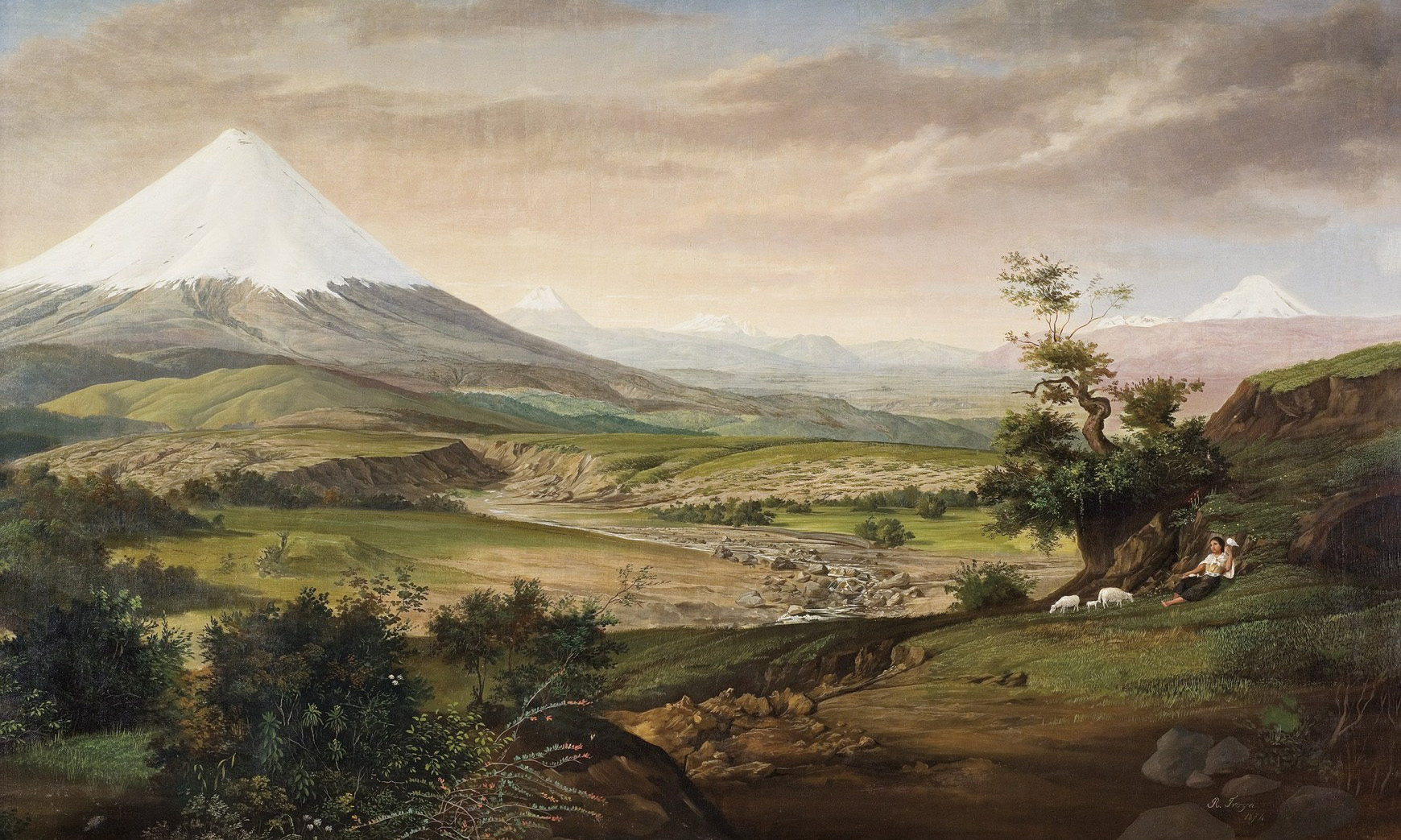 絵画 Iconic Landscape River Landscape by Annibale Carracci