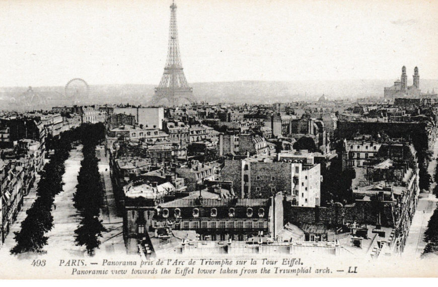 Postcard of the Eiffel Tower, c. 1910