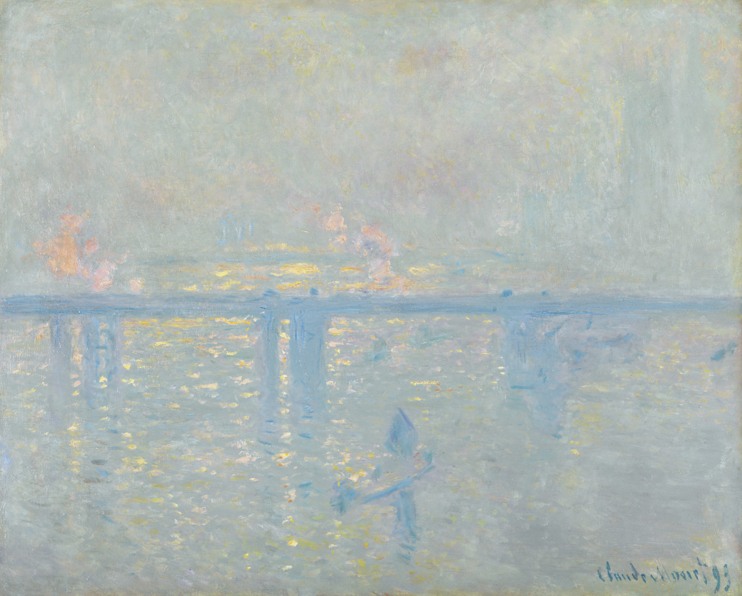 Claude Monet, Charing Cross Bridge, 1899, oil on canvas, 64.8 x 80.6 cm (Thyssen-Bornemisza Museum, Madrid)