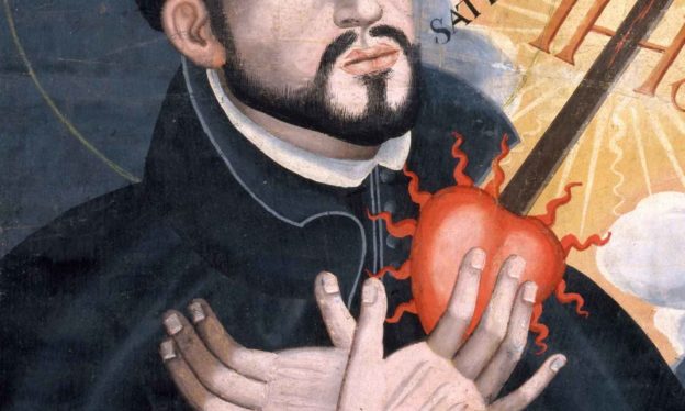 Unknown Japanese painter, St. Francis Xavier, detail, late sixteenth to early seventeenth centuries, Japanese watercolors on paper, 23.8 x 19 inches, Kobe City Museum (Photo: Wikimedia Commons)