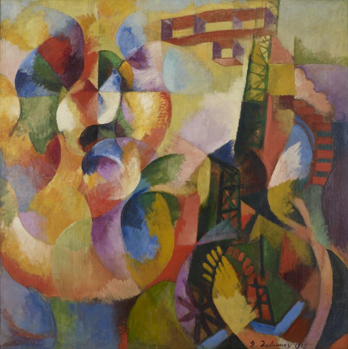 Robert Delaunay, Sun, Tower, Airplane, 1913, oil on canvas, 132.08 x 131.13 cm (Albright-Knox Art Gallery)