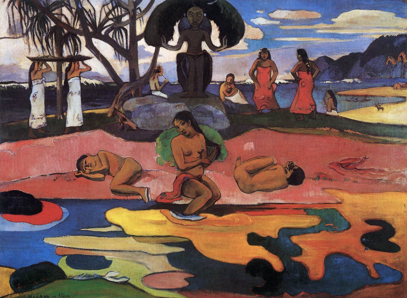 Paul Gauguin, Mahana no atua (Day of the God), 1894, oil on canvas, 26 7/8 x 36 inches (Art Institute of Chicago)