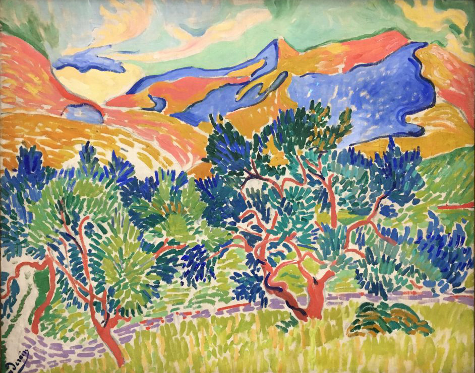 André Derain, Mountains at Collioure, 1905, oil on canvas, 32 x 39 1/2 inches (National Gallery of Art, Washington)