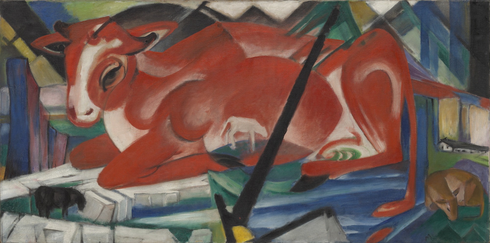 Franz Marc, The World Cow, 1913, oil on canvas, 70.7 x 141.3 cm, (MoMA)