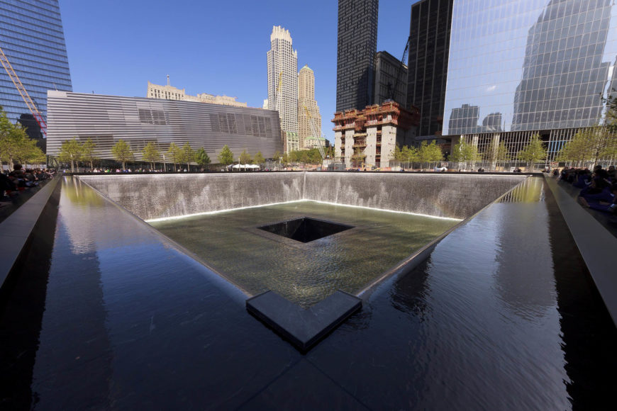 National September 11 Memorial, view of the south pool (photo: NormanB, CC BY-SA 3.0)