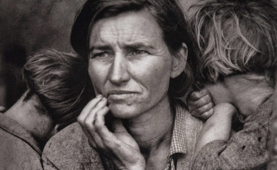 Thumbnail Dorothea Lange, Migrant Mother, Nipomo California, 1936, printed later, gelatin silver print, 35.24 x 27.78 cm (Los Angeles County Museum of Art, PG.1997.2)