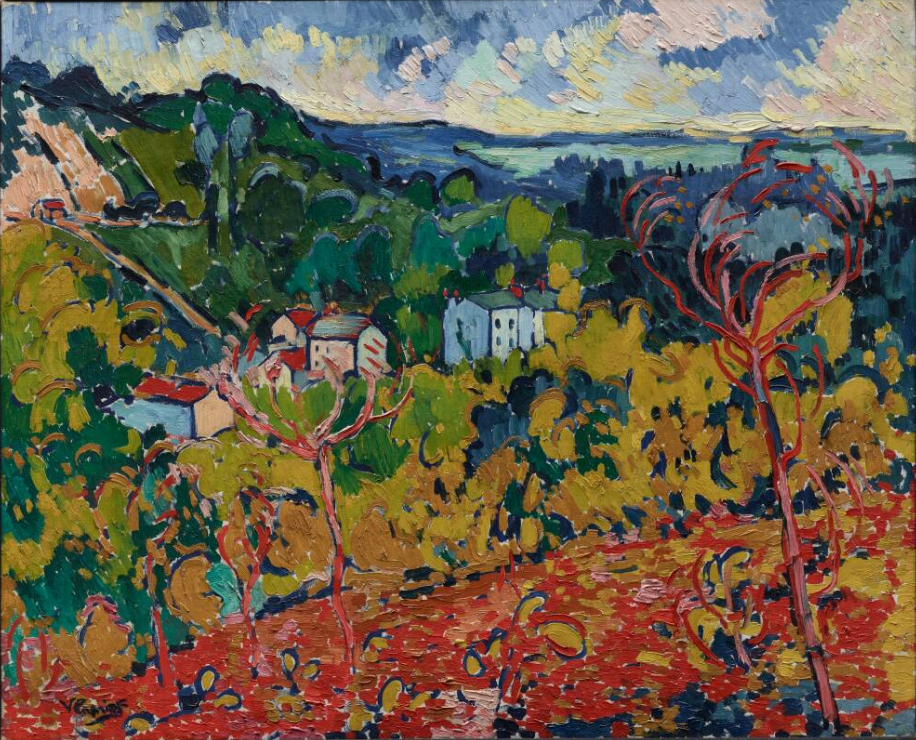 Maurice Vlaminck, Bougival, 1905, oil on canvas, 32 ½ x 39 5/8 inches (Dallas Museum of Art)