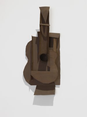 Pablo Picasso, Guitar, 1914, sheet metal and wire, 30 1/2 x 13 3/4 x 7 5/8 inches (MoMA)