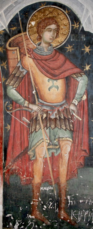 Saint depicted in contrapposto, 1499, Balinesti (image: Vlad Bedros)