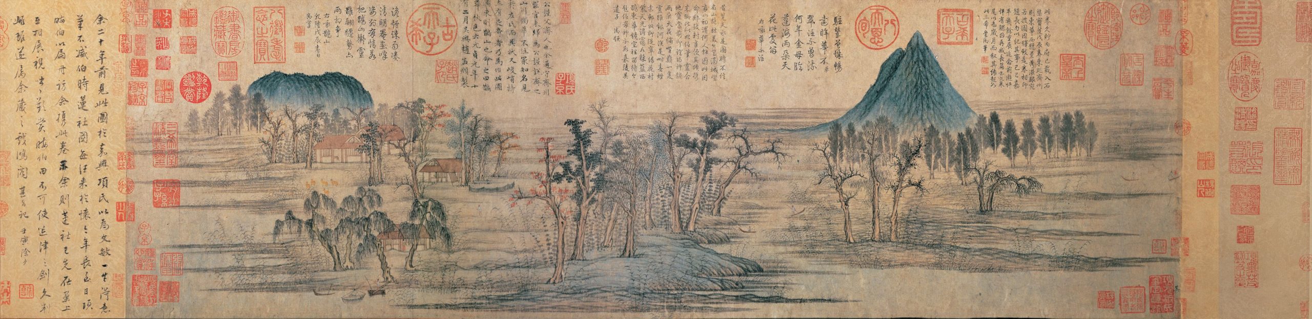 Zhao Mengfu, Autumn Colors on the Que and Hua Mountains, 1295, ink and colors on paper, 28.4 x 93.2 cm (National Palace Museum, Taipei)