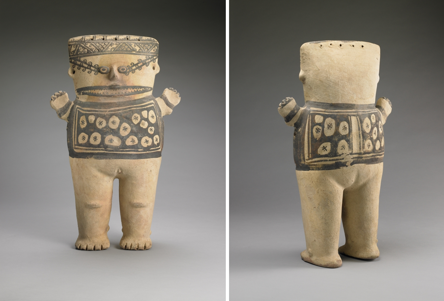 Chancay Standing Female Figure, 1200 - 1450, ceramic, 18 1/4 x 11 3/4 x 5 inches (Michael C. Carlos Museum)
