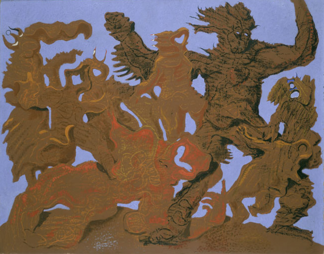 Max Ernst, The Horde, 1927, oil on canvas 114 x 146.1 cm (Stedelijk Museum, Amsterdam)