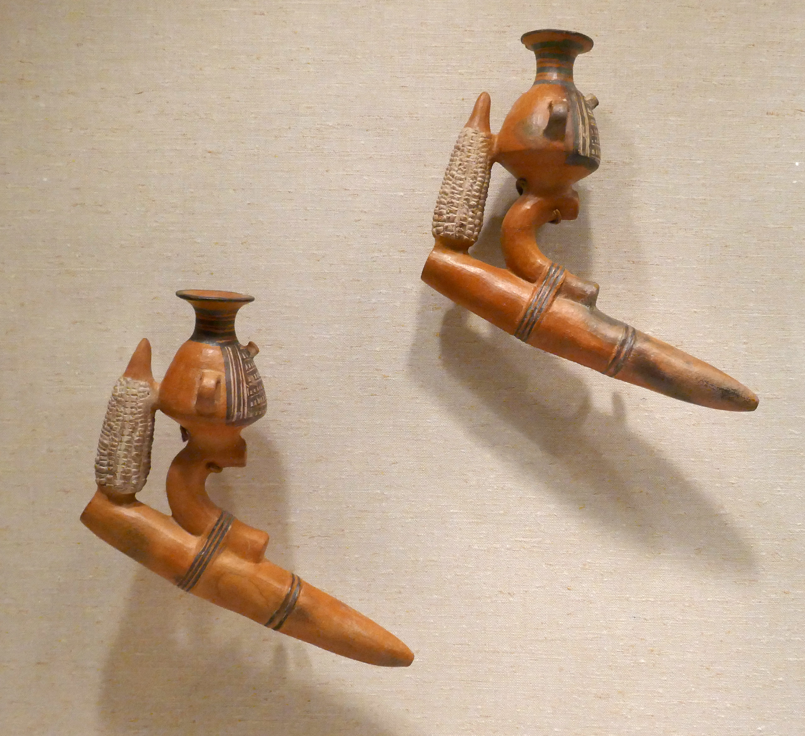 A pair of pacchas with taclla, urpu, and maize imagery, The Metropolitan Museum of Art (photo: Dr. Lisa Trever, CC BY-SA-NC 4.0)