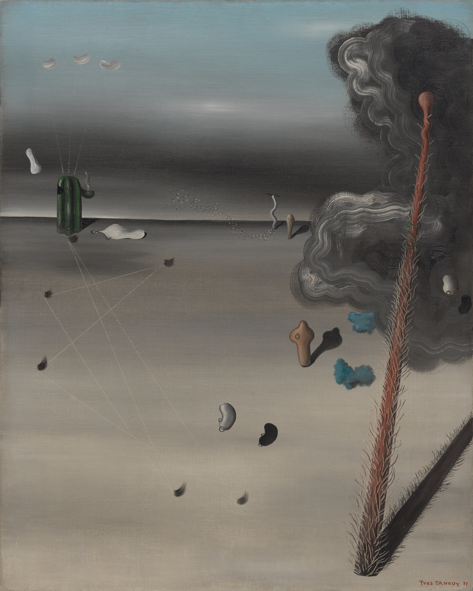 Yves Tanguy, Mama, Papa is Wounded! 1927, oil on canvas, 36 ¼ x 28 ¾ inches (MoMA)