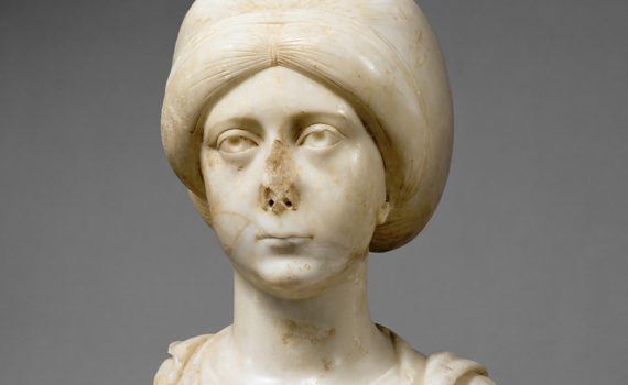 Thumbnail. Marble Portrait Bust of a Woman with a Scroll, late 4th–early 5th century C.E., pentelic marble, 53 x 27.5 x 22.2 cm (The Metropolitan Museum of Art, The Cloisters Collection)