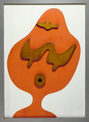 Jean Arp, Woman, 1927, oil and gilded wood on plywood, 136 x 100 x 3.8 cm (Pompidou Center, Paris)
