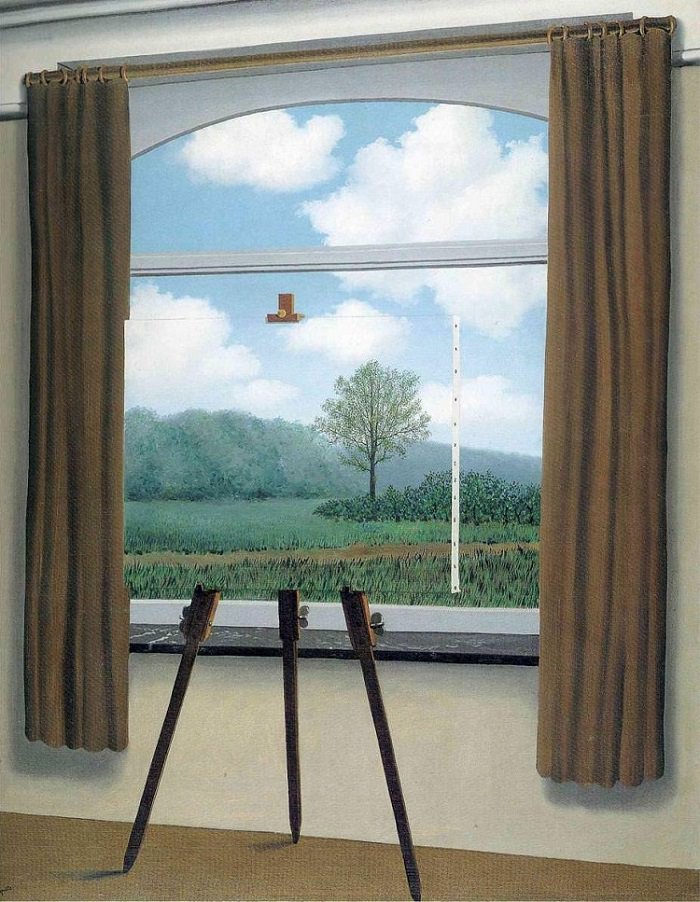 René Magritte, The Human Condition, 1933, oil on canvas, 39 3/8 x 31 7/8 inches (National Gallery of Art, Washington) 