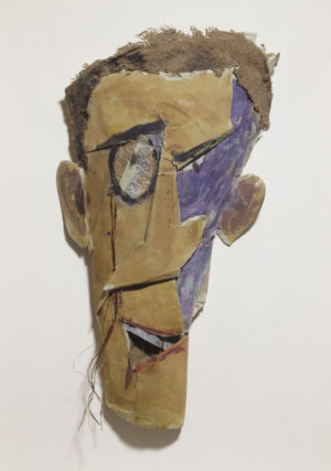 Marcel Janco, Portrait of Tristan Tzara, 1919, mixed media, 55 x 25 x 0.7 cm (Centre Pompidou, image: public domain)