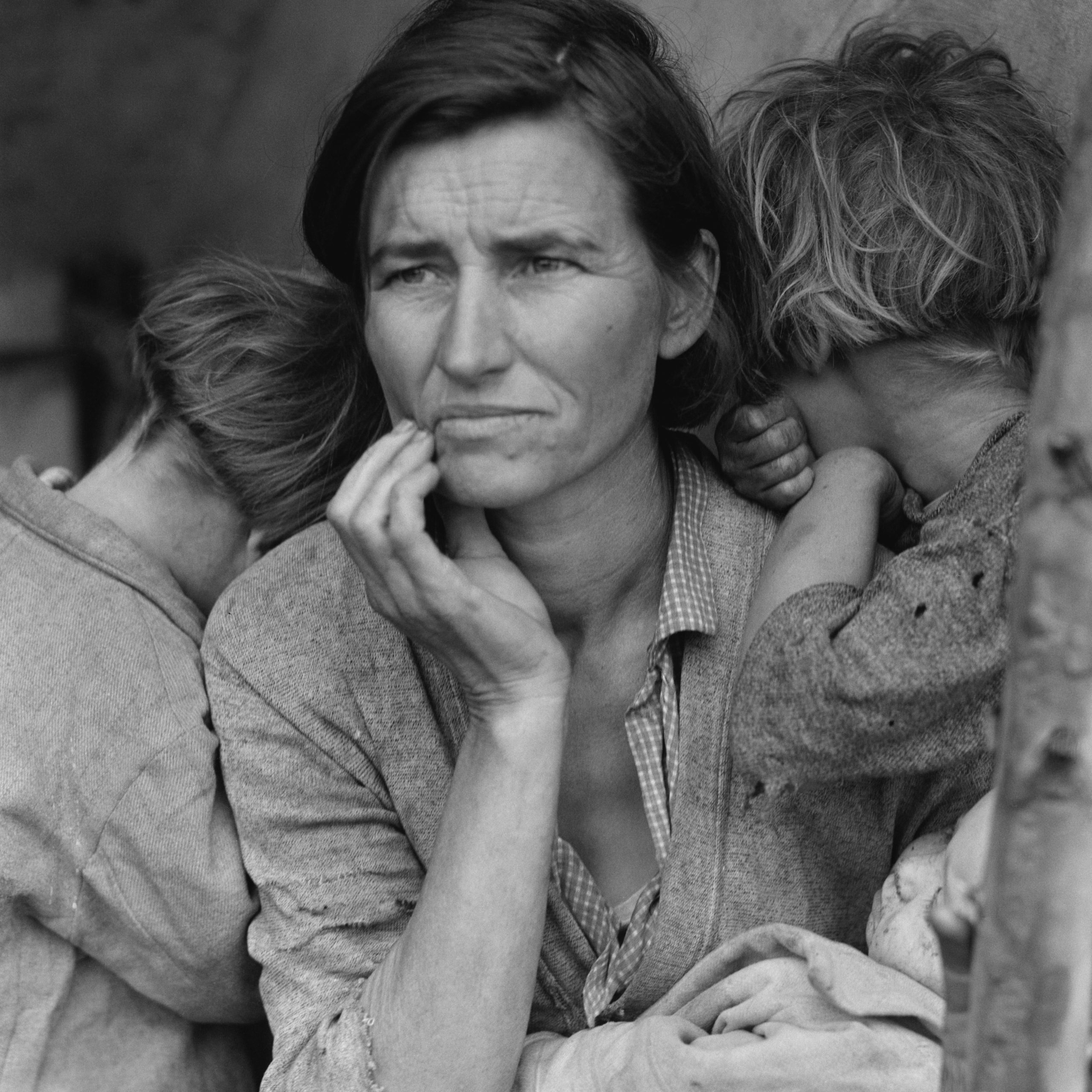 Dorothea Lange, Migrant Mother, Nipomo California, 1936, printed later, gelatin silver print, 35.24 x 27.78 cm (Los Angeles County Museum of Art, PG.1997.2)